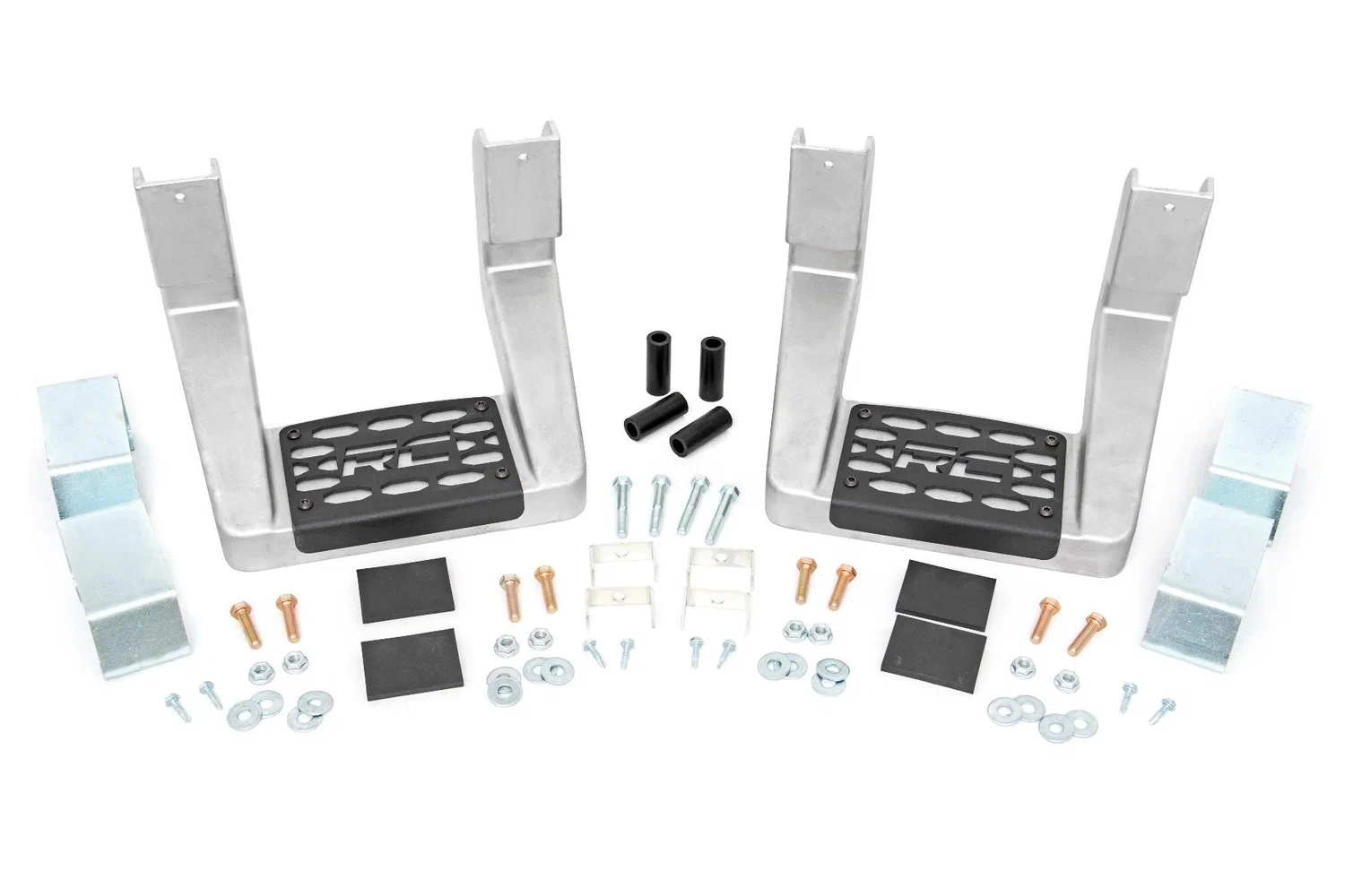 Fits Multiple Makes(Chevy_Ford_Ram) Single Hoop Step Universal Alum Pair 117510